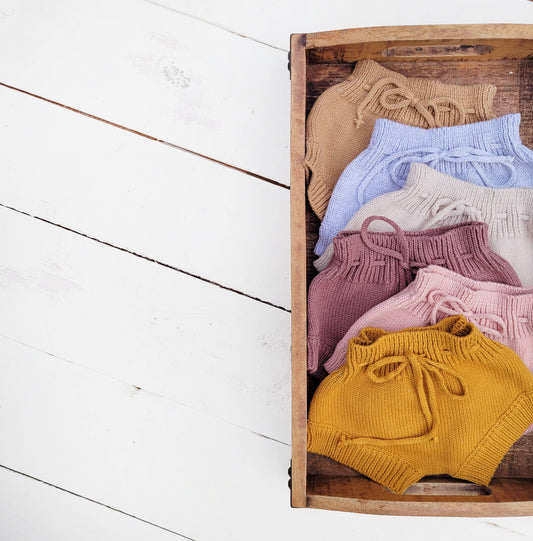 Knitted baby Bloomer girls boys cotton diaper cover