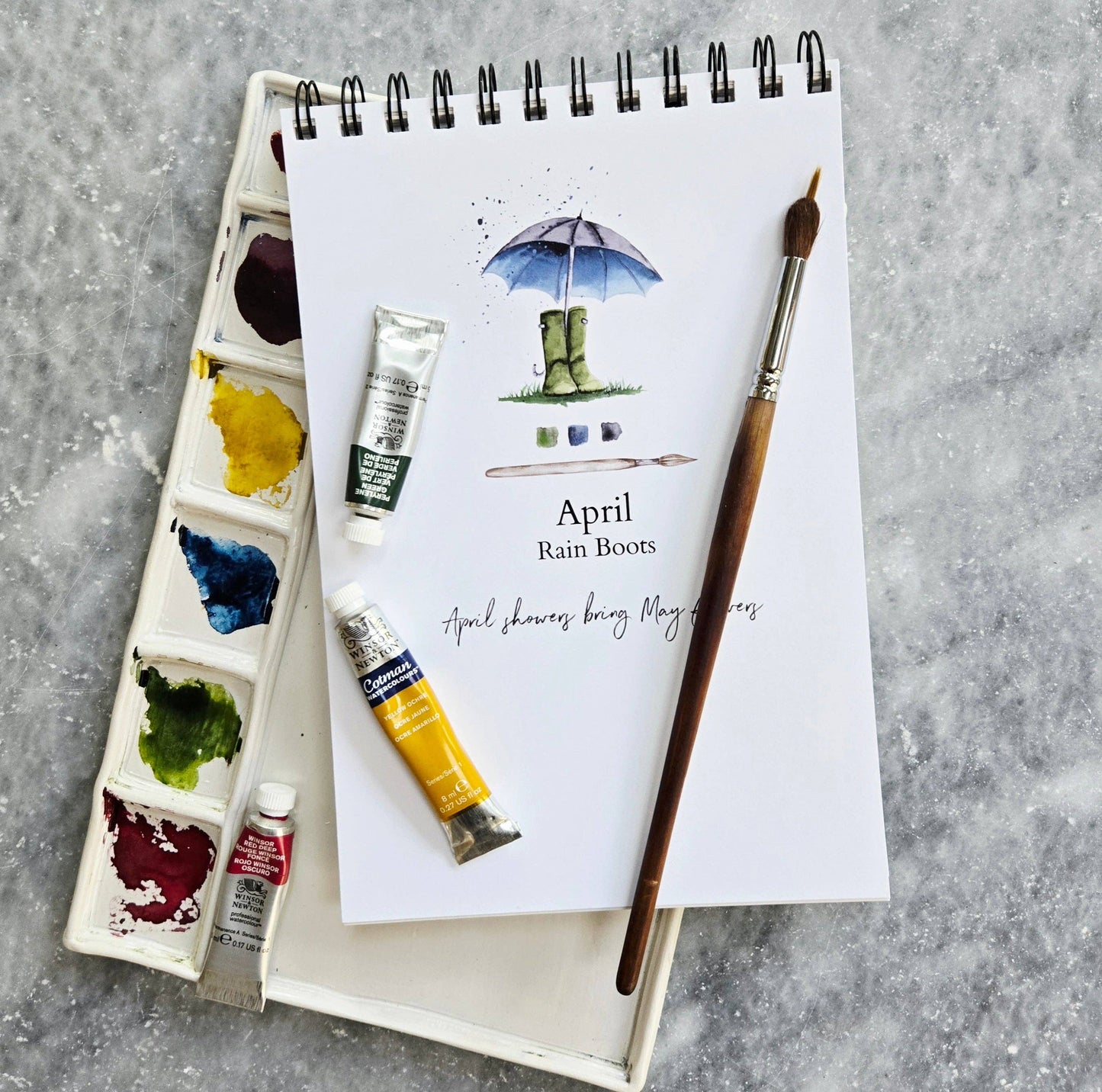 Watercolor Workbook, Spiral Bound 12 Months of Watercolor