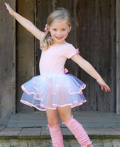 RuffleButts + RuggedButts - Girls Pink Ballet Tutu Dance Leotard