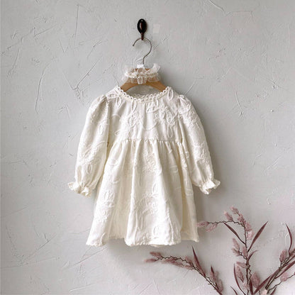 Baby Girl Jacquard Embroidered Romper