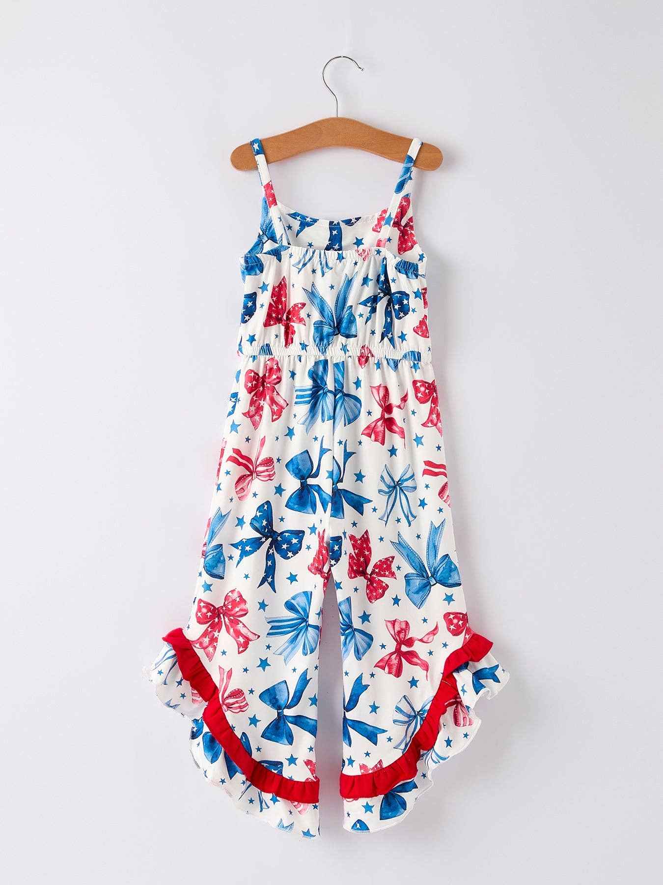 4th of july Bow Print Jumpsuit: 2