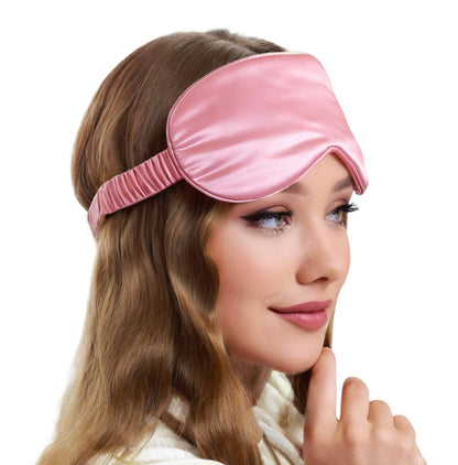 Dabble Doll - Sleep Mask, Blackout Eye Cover in Pink