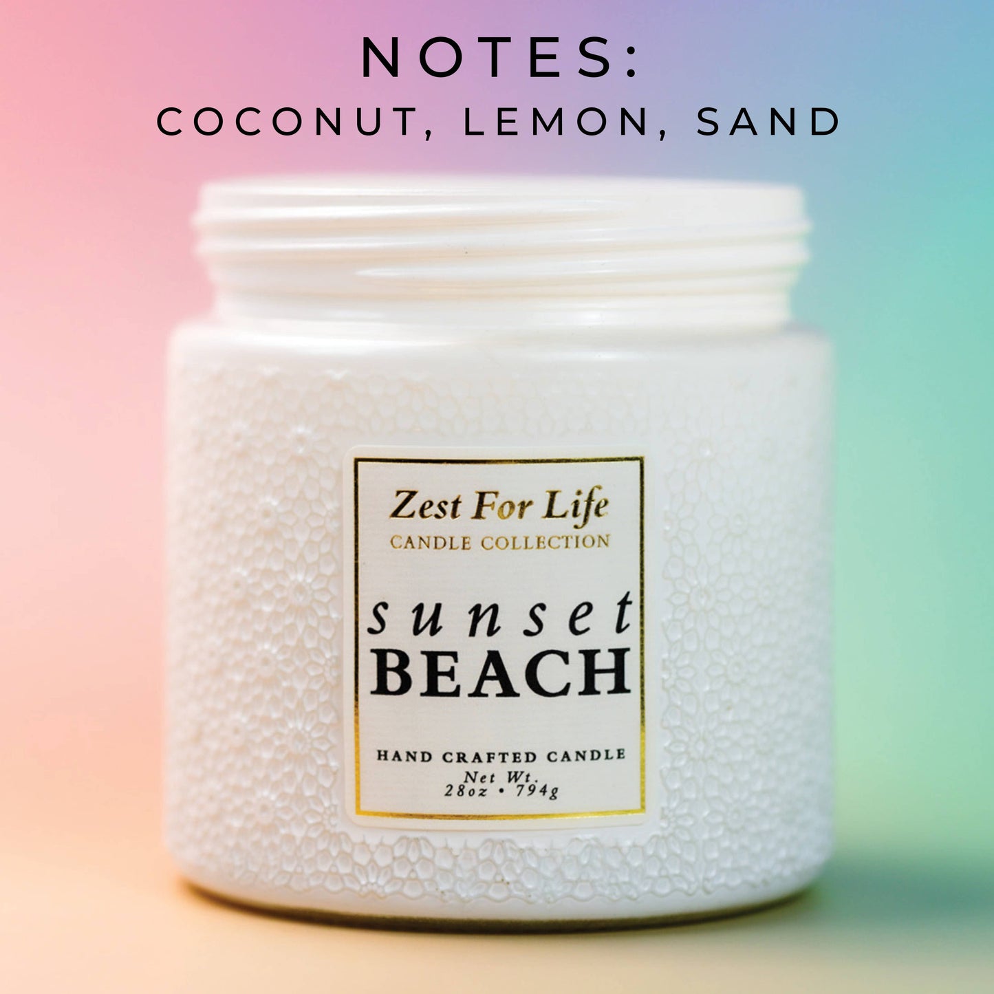 Sunset Beach – 28oz Zest For Life Luxury Candle