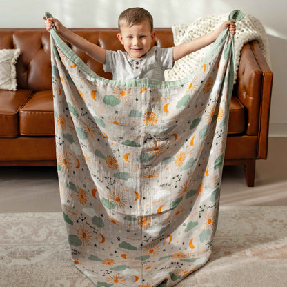 Guardian Angel Luxury Double Sided Muslin Blanket