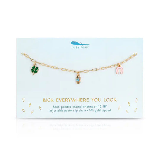 Enamel Treasure Necklace - Luck