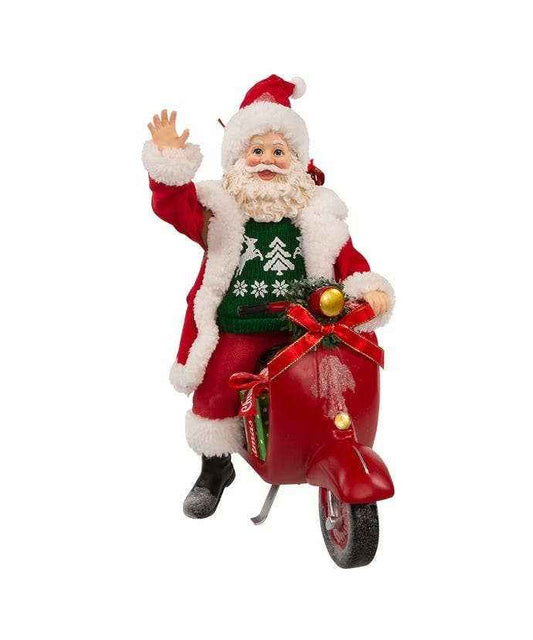 10"FABRICHE SANTA ON SCOOTER