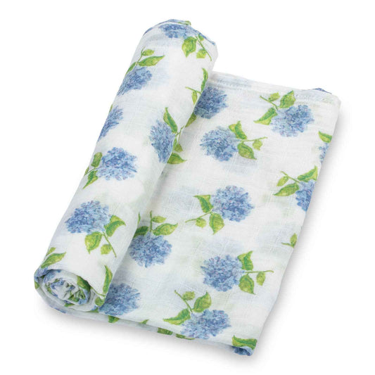 LollyBanks - You Had Me At Hydrangea Baby Muslin Swaddle Blanket