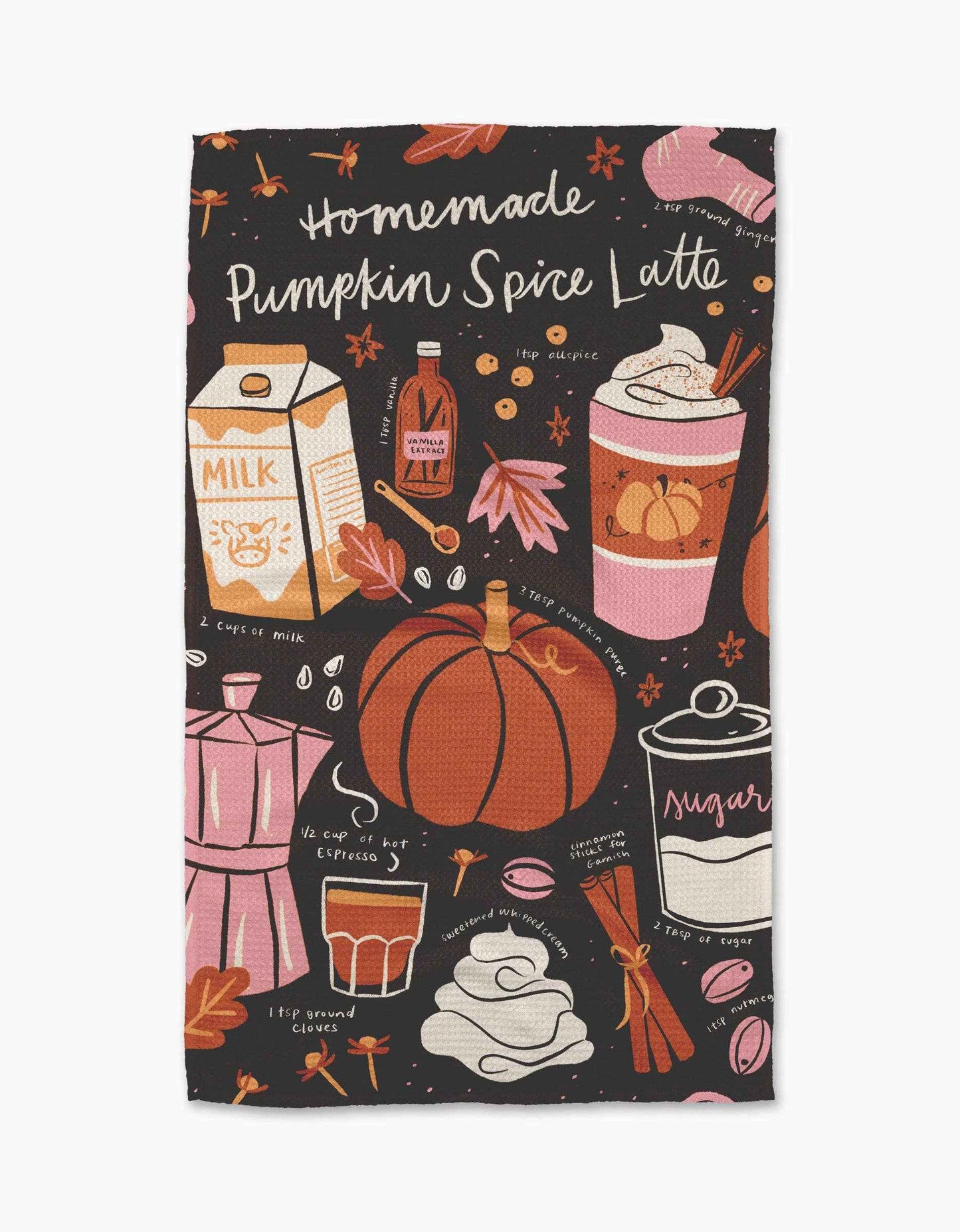 Pumpkin Spice Latte Tea Towel