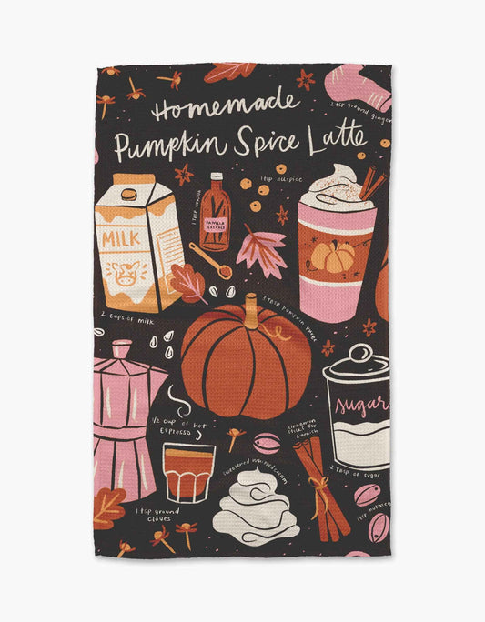 Pumpkin Spice Latte Tea Towel