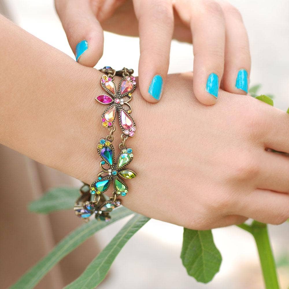 Joyería Sweet Romance - Pulsera vintage de luciérnaga arcoíris BR558