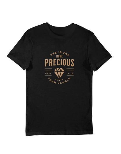 Divinity Boutique - Black "More Precious than Jewels" Christian Graphic Tee