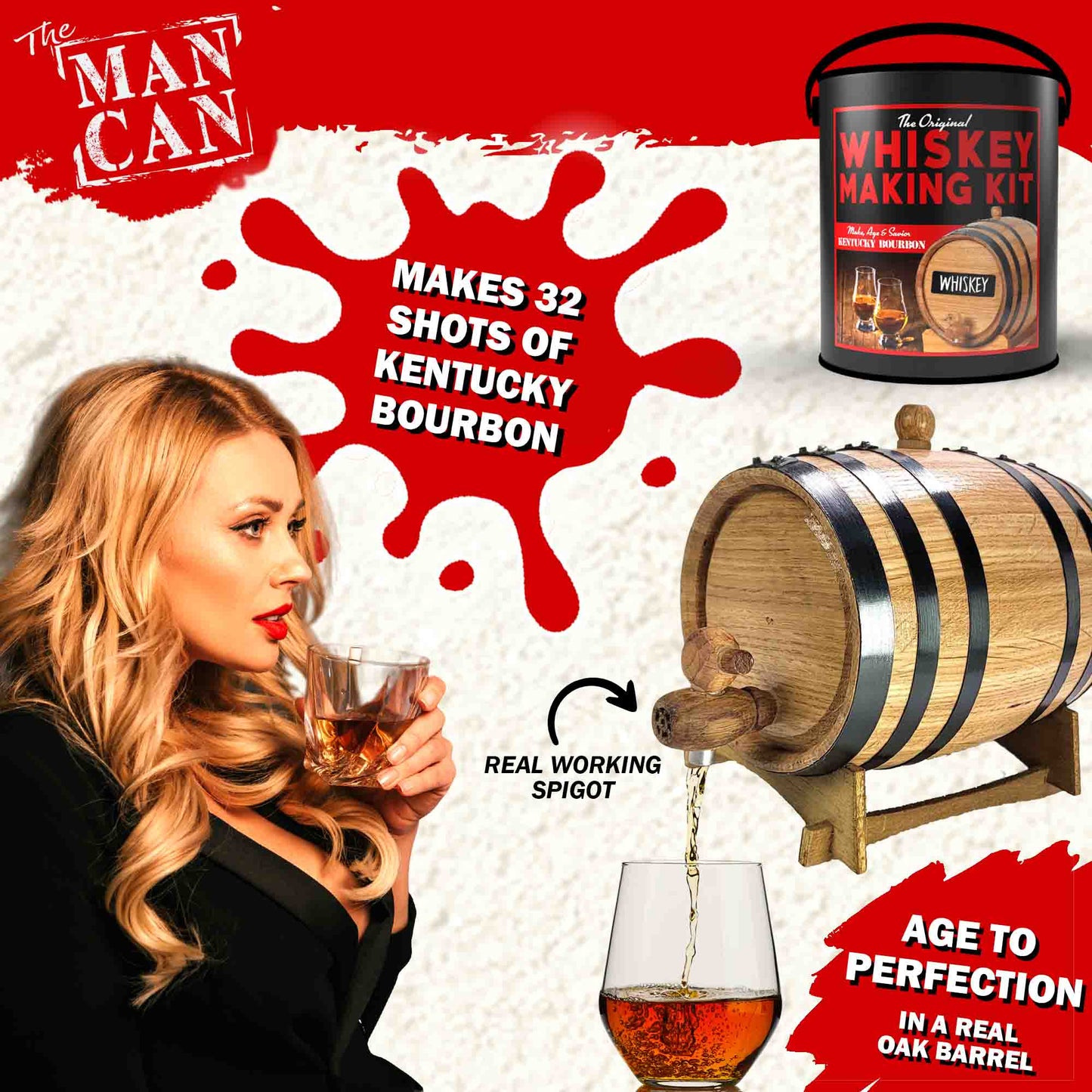 ThousandOaksBarrelCo. - Whiskey Making Kit | Ultimate DIY Gift for Men | Oak Barrel