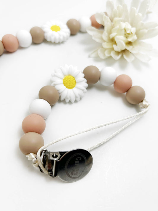 Daisy Flower Silicone Pacifier Clip