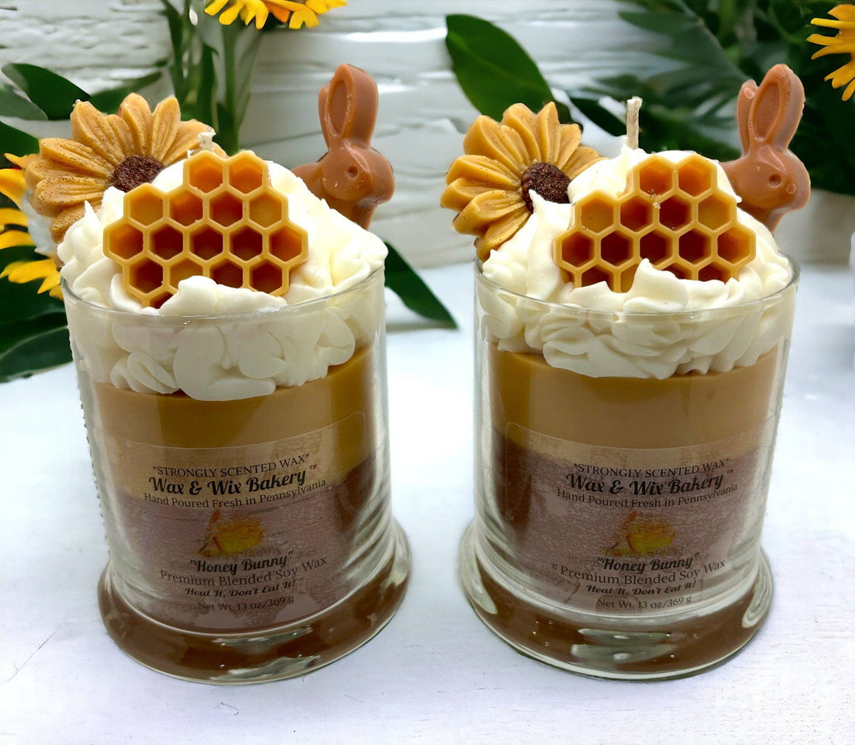 Honey Bunny Candle. 13 oz. Large Soy Dessert Candle