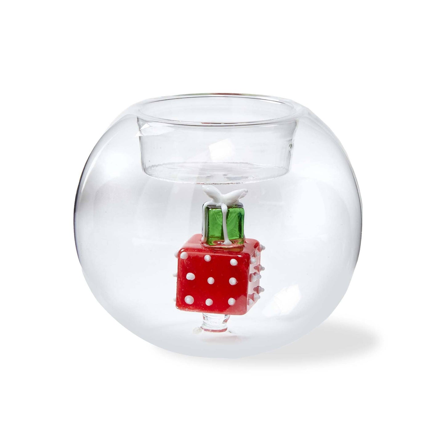 Gifts Globe Tealight Holder Clear Glass Christmas