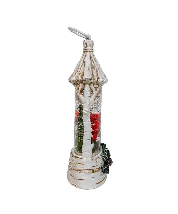 10.875" BO LED Cardinal Lantern+Spinning Water