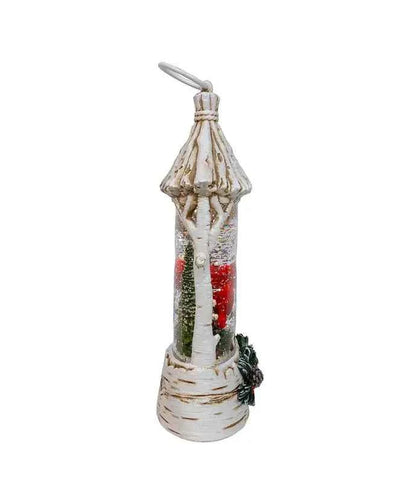 10.875" BO LED Cardinal Lantern+Spinning Water