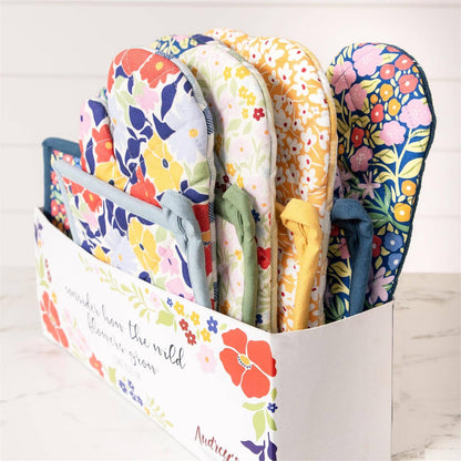 Oven Mitts And Pot Holders Bundle - Fun Floral assorted