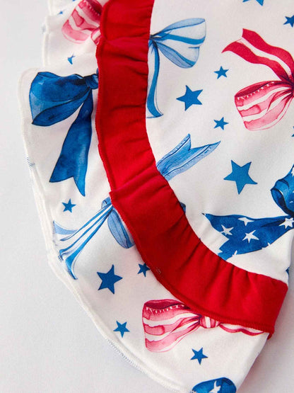 4th of july Bow Print Jumpsuit: 2