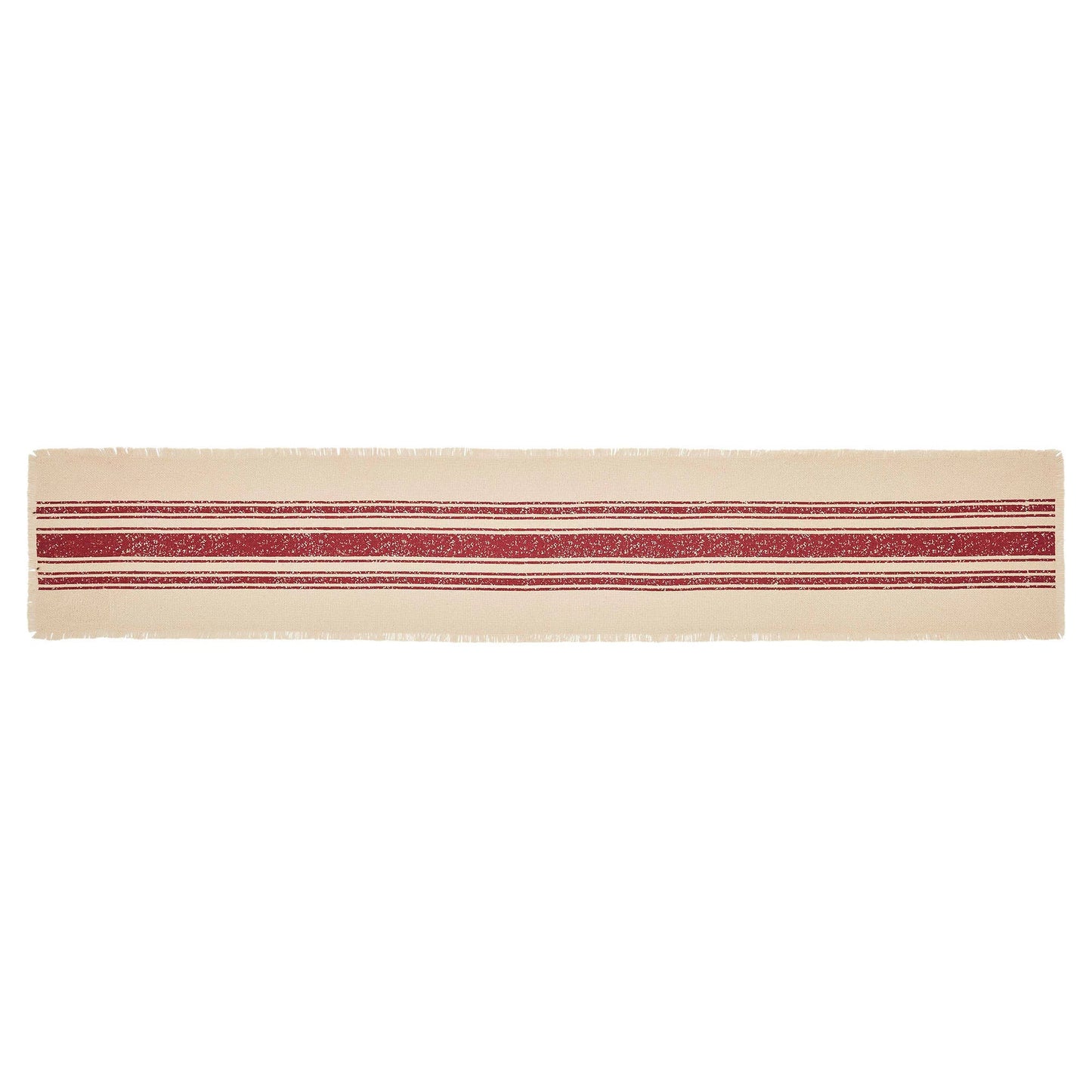 Yuletide Burlap Red Stripe Runner 12x72