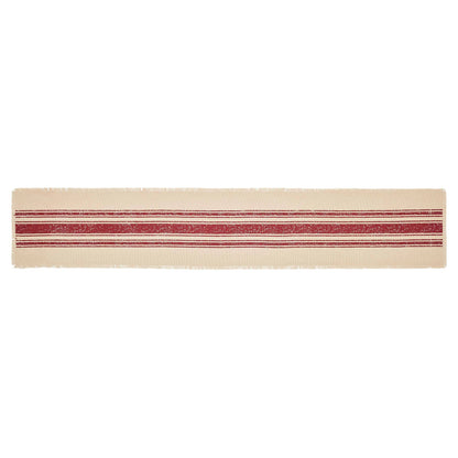 Yuletide Burlap Red Stripe Runner 12x72