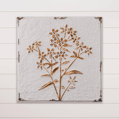 Wall Art - Embossed Gold Wildflower