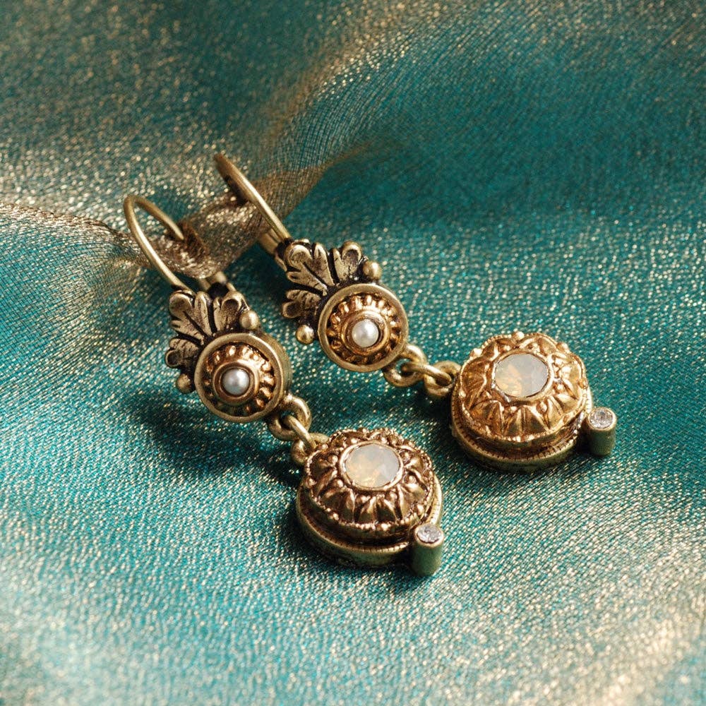 Joyería Sweet Romance - Pendientes victorianos con roseta E1172