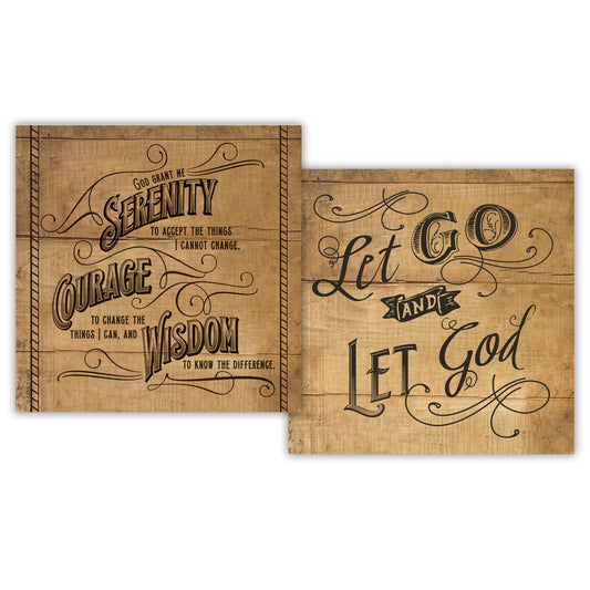 Inspirational Block-let Go -Let God