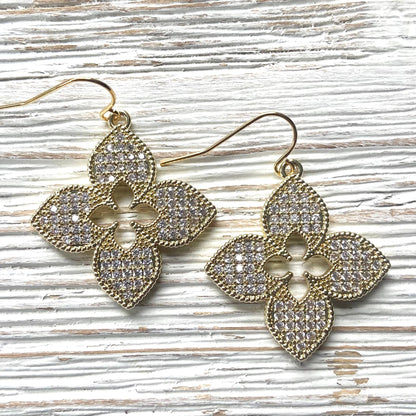 Quatrefoil clover designer style jewelry boutique trendy 