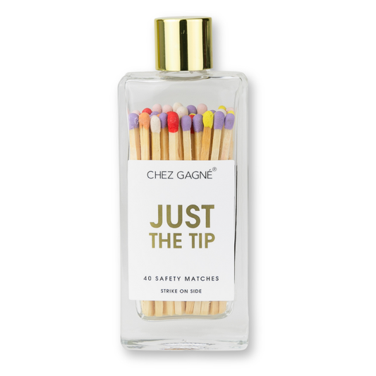 Chez Gagné - Just the Tip - Glass Bottle Safety Matches - Rainbow/Multi