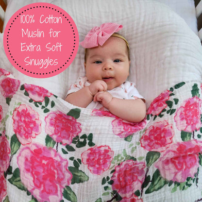 LollyBanks - Live Life in Full Bloom Baby Muslin Swaddle Blanket