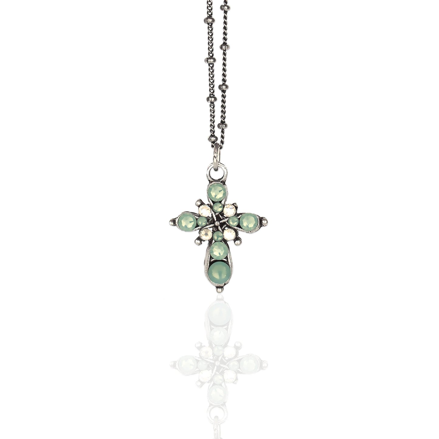 Agatha  Crystal Cross Necklace