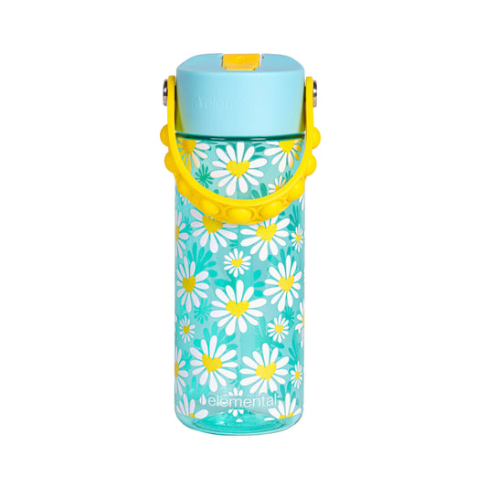 Fidget Handle Kids Tritan Bottle 18oz Daisy Heart