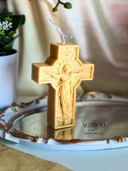 Jesus Statue Candle 5.5x4in - Religion