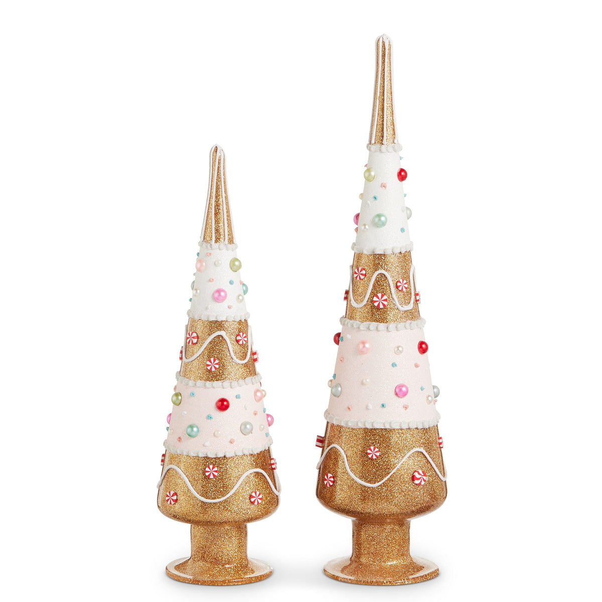 15" Candy Dot Gingerbread Trees product photo