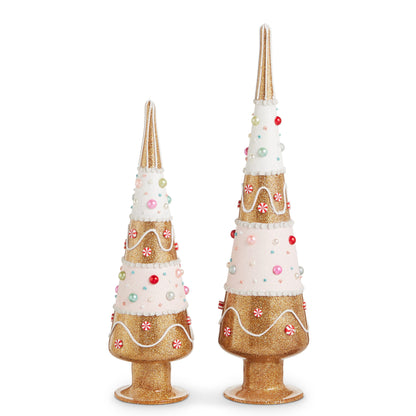 15" Candy Dot Gingerbread Trees product photo