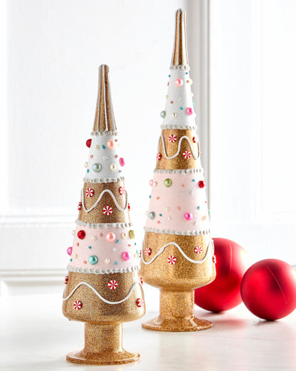 15" Candy Dot Gingerbread Trees product photo