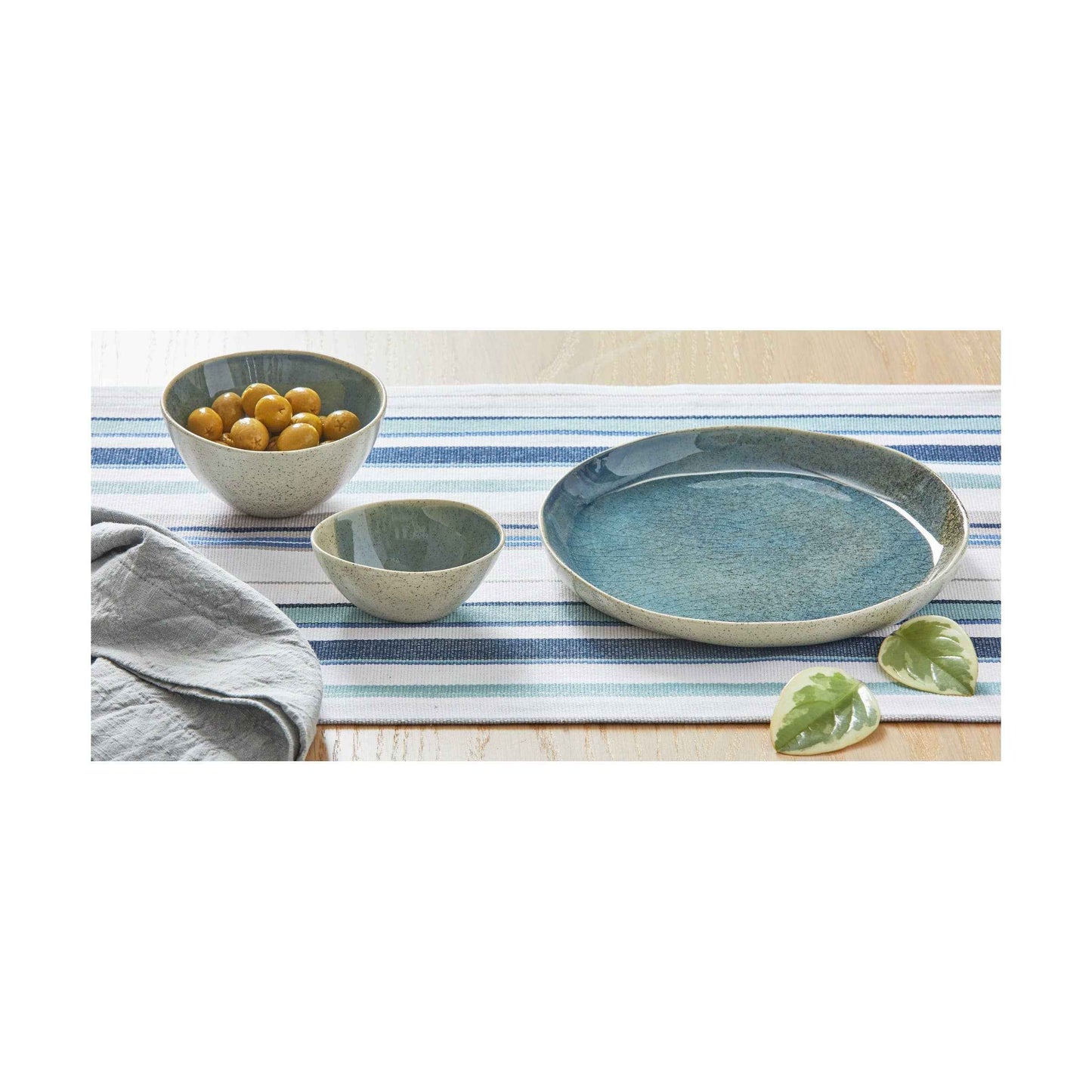 Montauk Salad Plate Blue Porcelain Summer