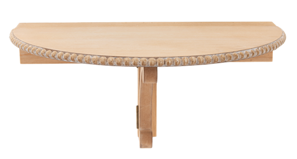 Beaded Edge Round Wall Shelf