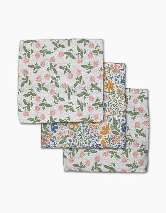 Wildflower Vine Blush Dishcloth Set