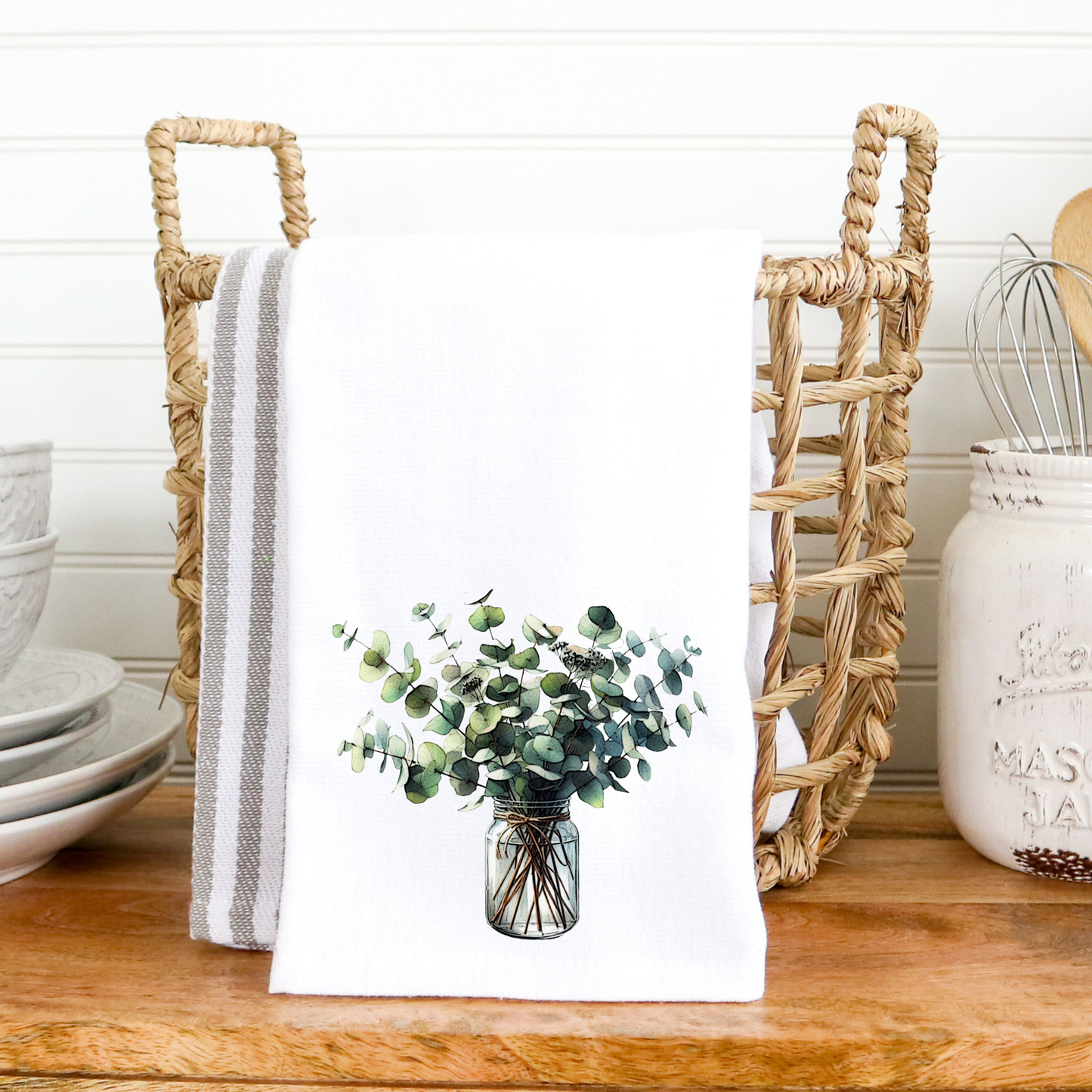 Eucalyptus Hand Towel, Botanical Bath Accent, Powder Room