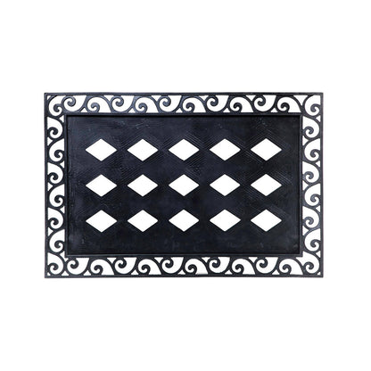 Cutout Scroll Embossed Floor Mat Tray