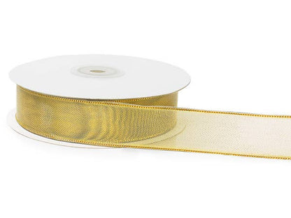 Wired Metallic Edge Mesh Ribbon