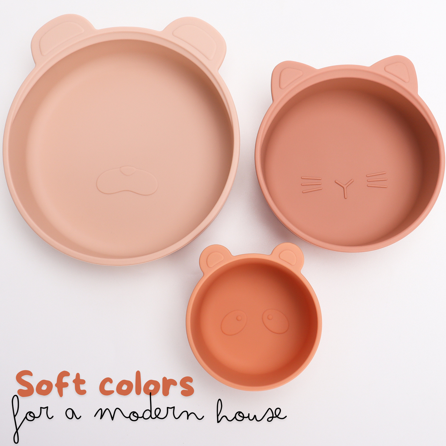(3pc) Stackable Snack Bowl Set (Terracotta-Blush)