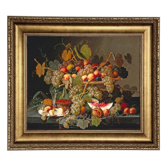 Still Life of Fruit and Wine Glass by Severin Rosen (1852)