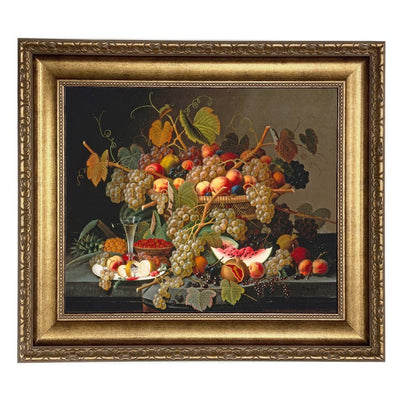 Still Life of Fruit and Wine Glass by Severin Rosen (1852)
