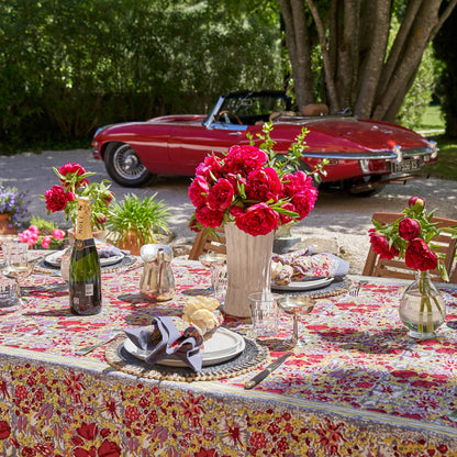 Jardin Red & Grey | French Tablecloths