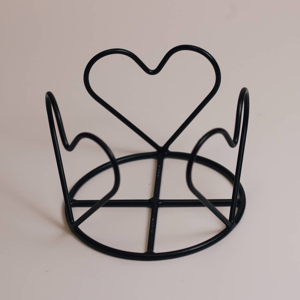 A Cheerful Giver - Heart Candle Holder Jar (Black)