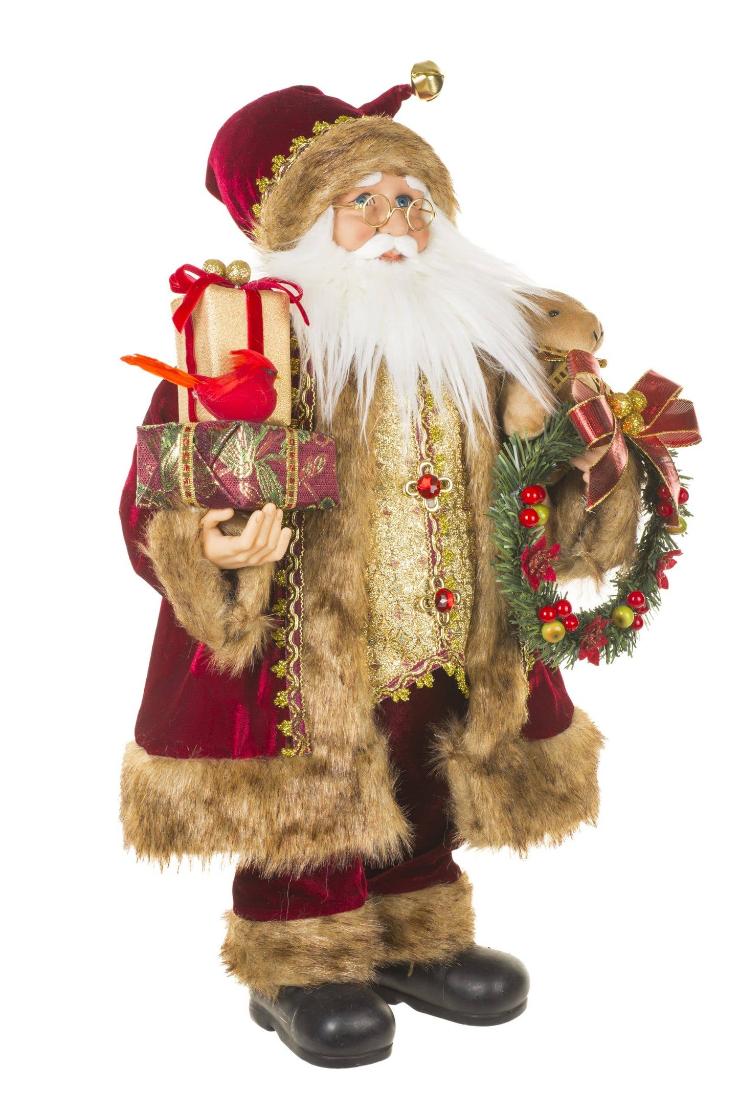 Santa - Burgundy/Gold