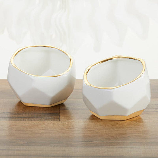 Geometric Ceramic Planter - Small (Set of 3)